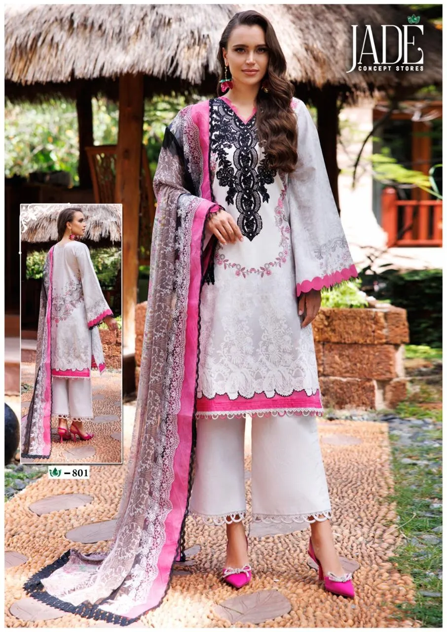 Jade Concept Store - Crimson Exclusive Heavy Lawn Collection Vol. 8 Pakistani Cotton Printed Daily Wear Suit - Image 6