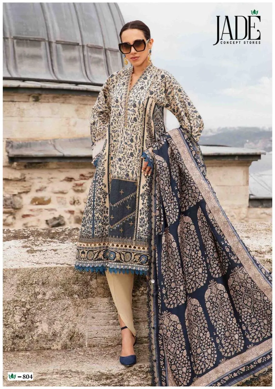 Jade Concept Store - Crimson Exclusive Heavy Lawn Collection Vol. 8 Pakistani Cotton Printed Daily Wear Suit - Image 7