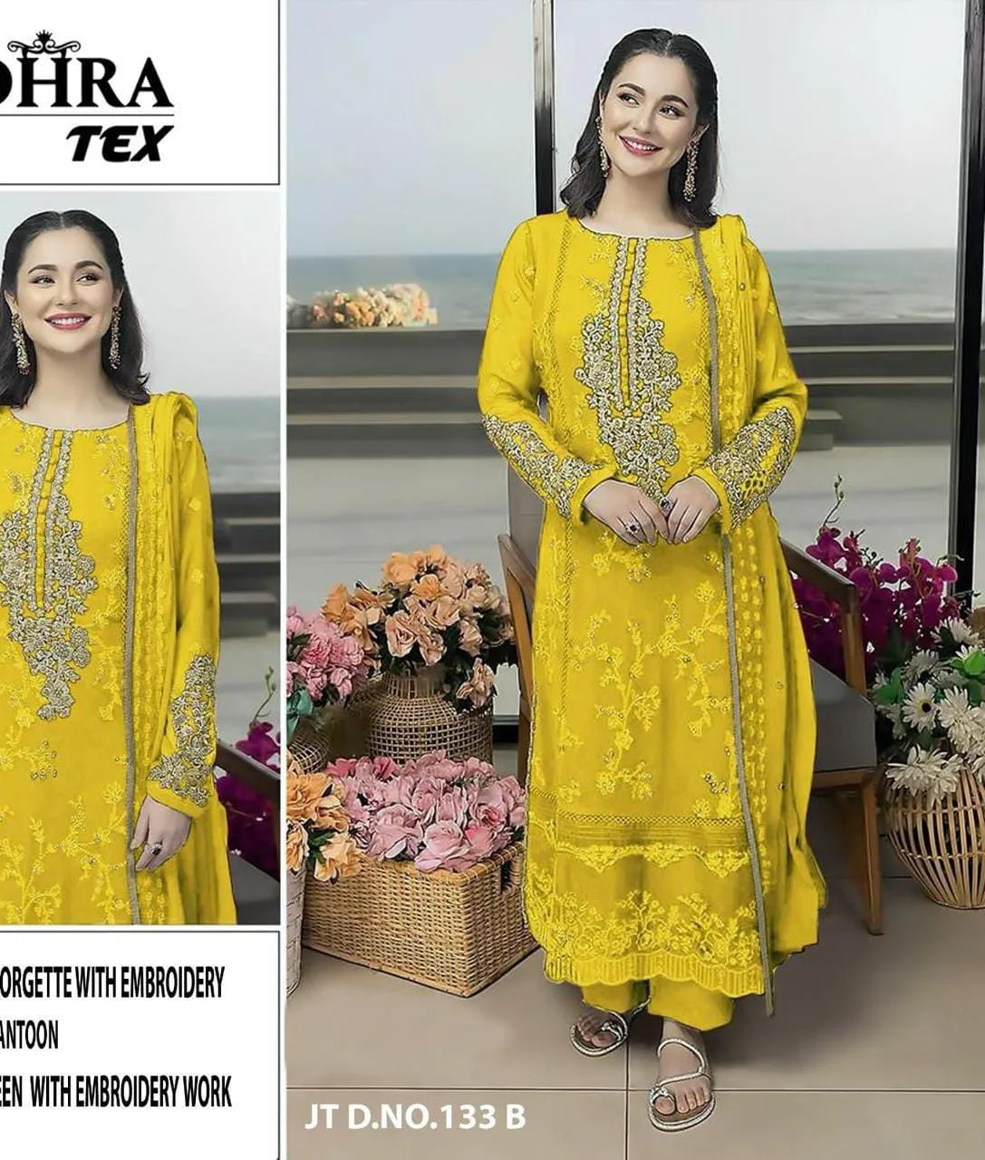 Johra Tex 133 Stylish Pakistani Suit Wore By Hania Amir Wholesale