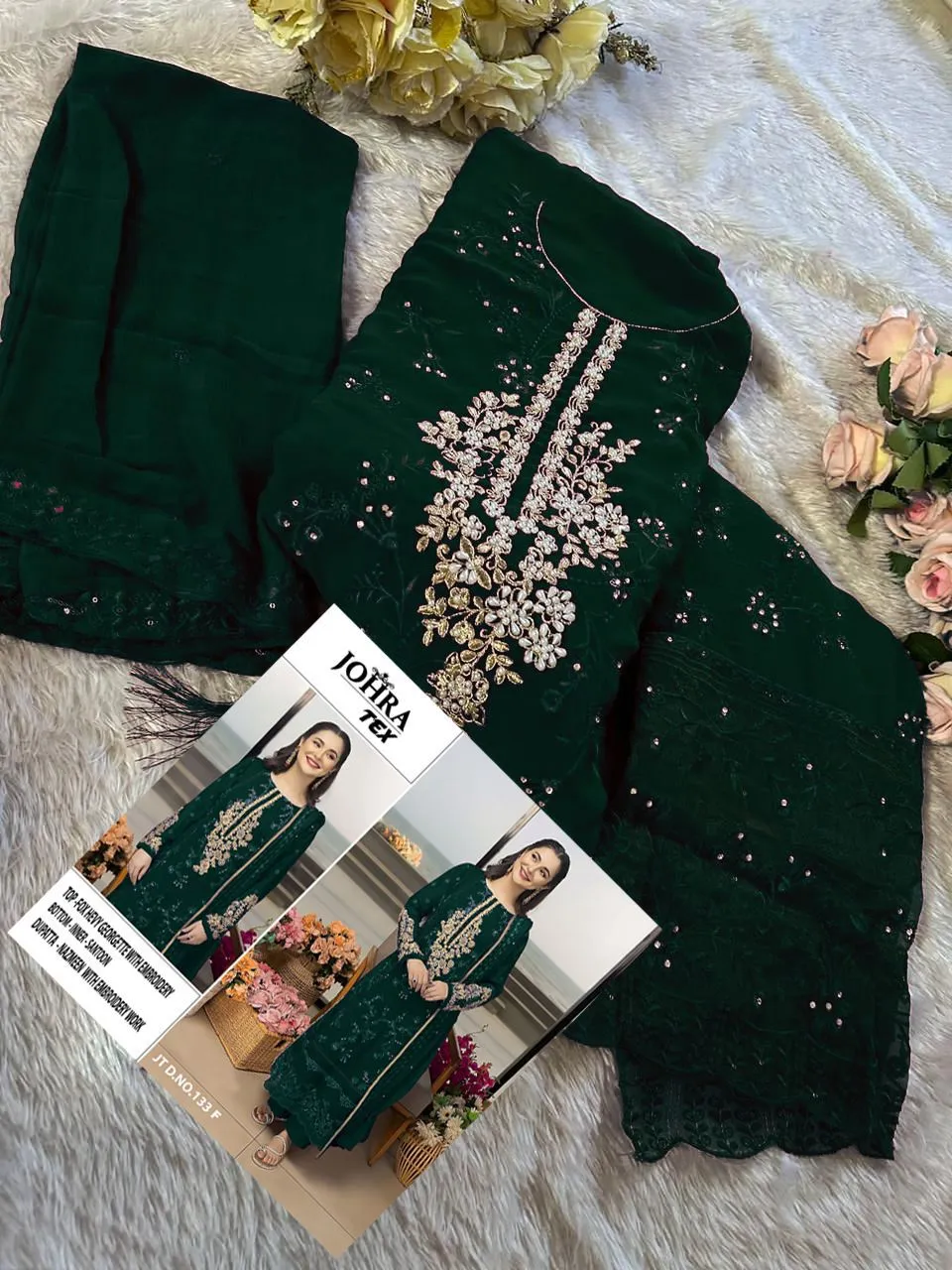 Johra Tex 133 Stylish Pakistani Suit Wore By Hania Amir Wholesale - Image 3