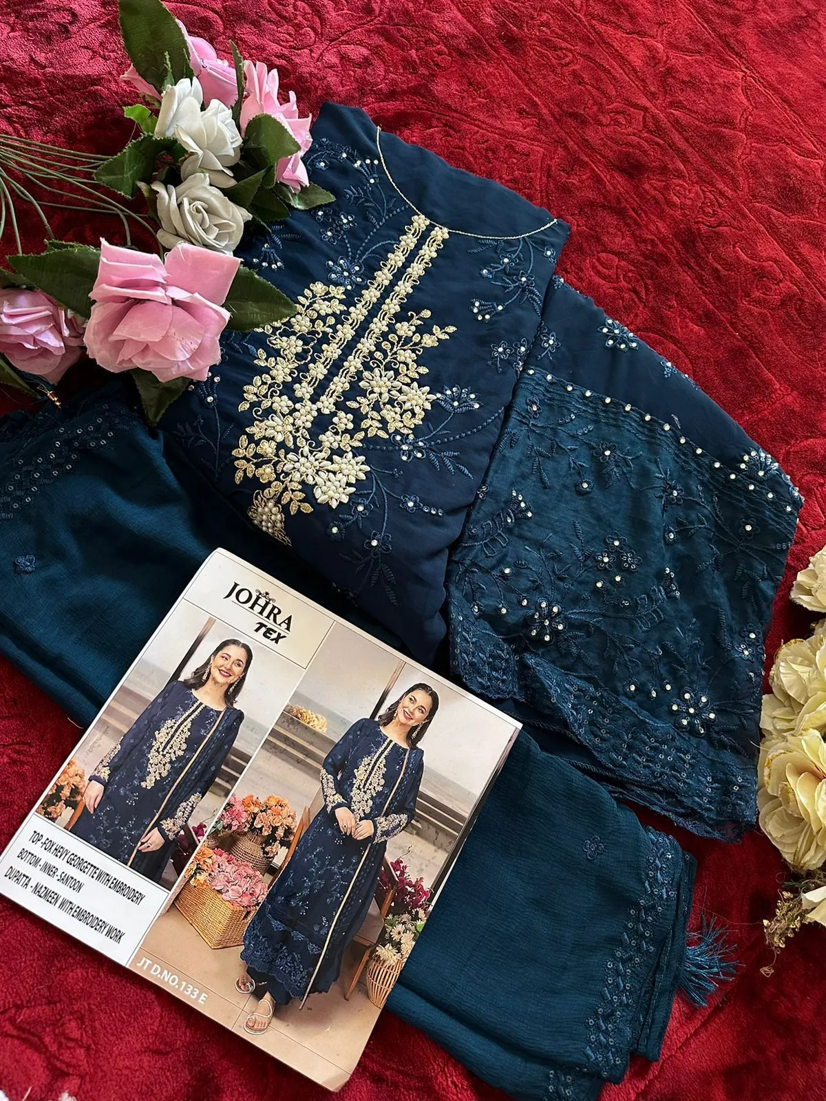 Johra Tex 133 Stylish Pakistani Suit Wore By Hania Amir Wholesale - Image 6