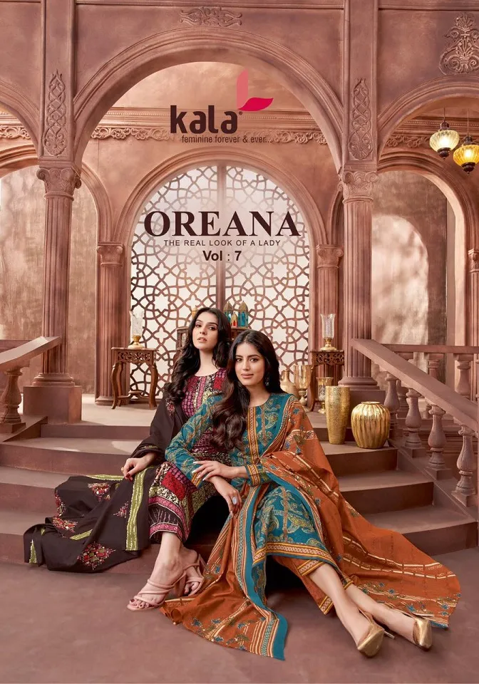 Kala Oreana Vol 7 Summer Wear Cotton Straight Salwar Suit Wholesaler
