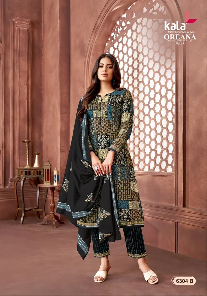 Kala Oreana Vol 7 Summer Wear Cotton Straight Salwar Suit Wholesaler - Image 10