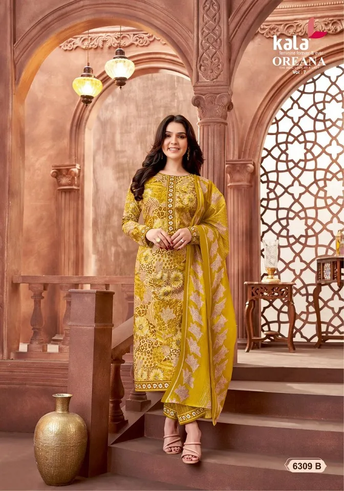 Kala Oreana Vol 7 Summer Wear Cotton Straight Salwar Suit Wholesaler - Image 11