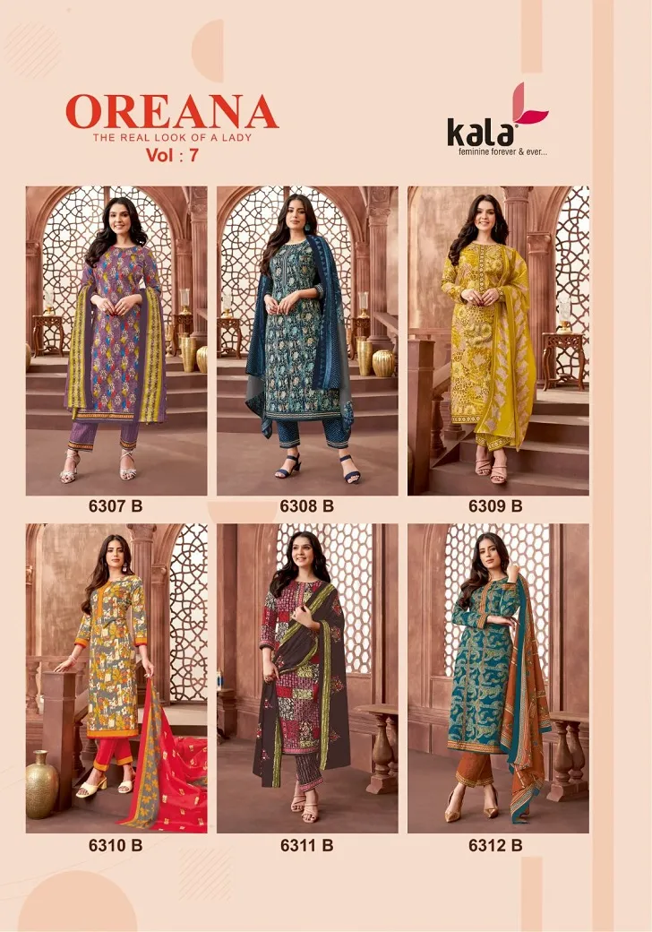 Kala Oreana Vol 7 Summer Wear Cotton Straight Salwar Suit Wholesaler - Image 12