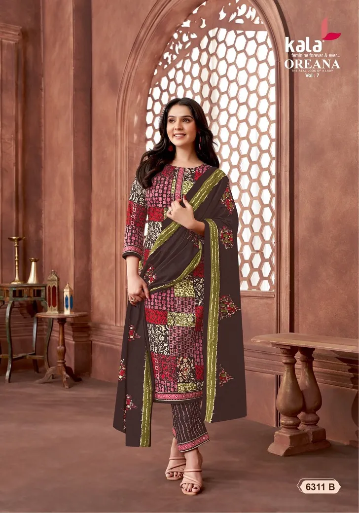 Kala Oreana Vol 7 Summer Wear Cotton Straight Salwar Suit Wholesaler - Image 14