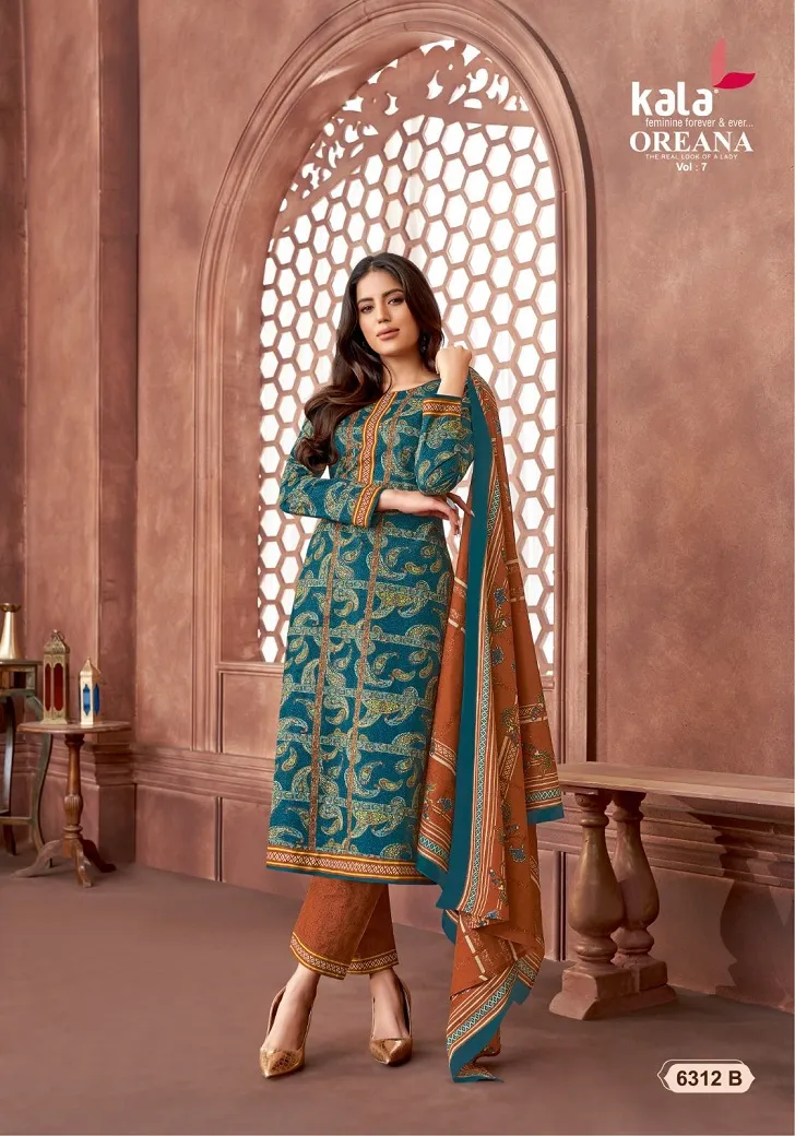 Kala Oreana Vol 7 Summer Wear Cotton Straight Salwar Suit Wholesaler - Image 2