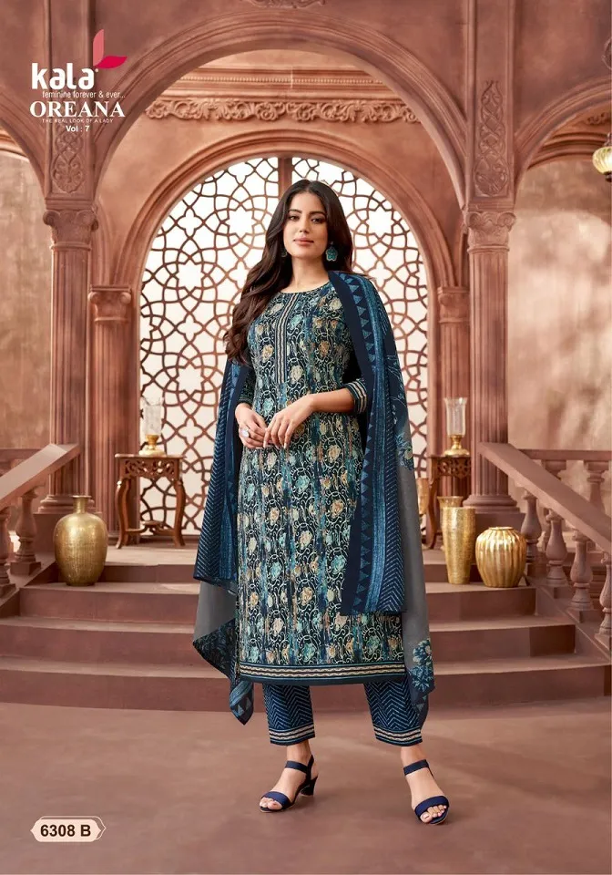 Kala Oreana Vol 7 Summer Wear Cotton Straight Salwar Suit Wholesaler - Image 3