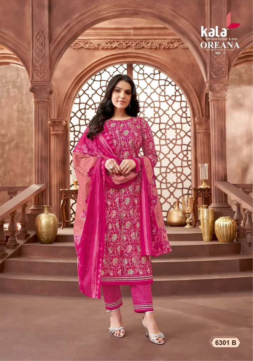 Kala Oreana Vol 7 Summer Wear Cotton Straight Salwar Suit Wholesaler - Image 6