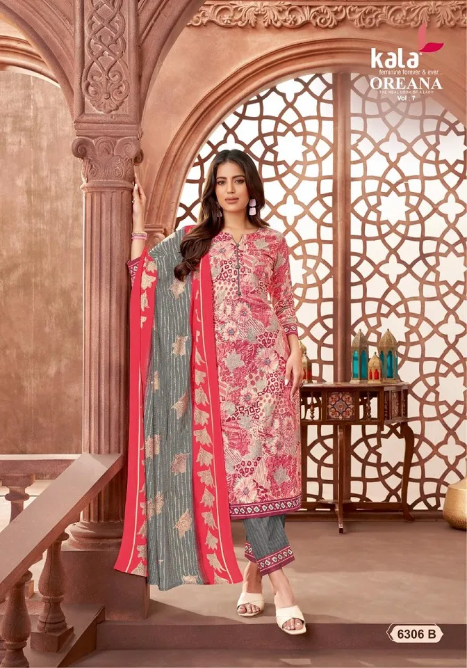 Kala Oreana Vol 7 Summer Wear Cotton Straight Salwar Suit Wholesaler - Image 9