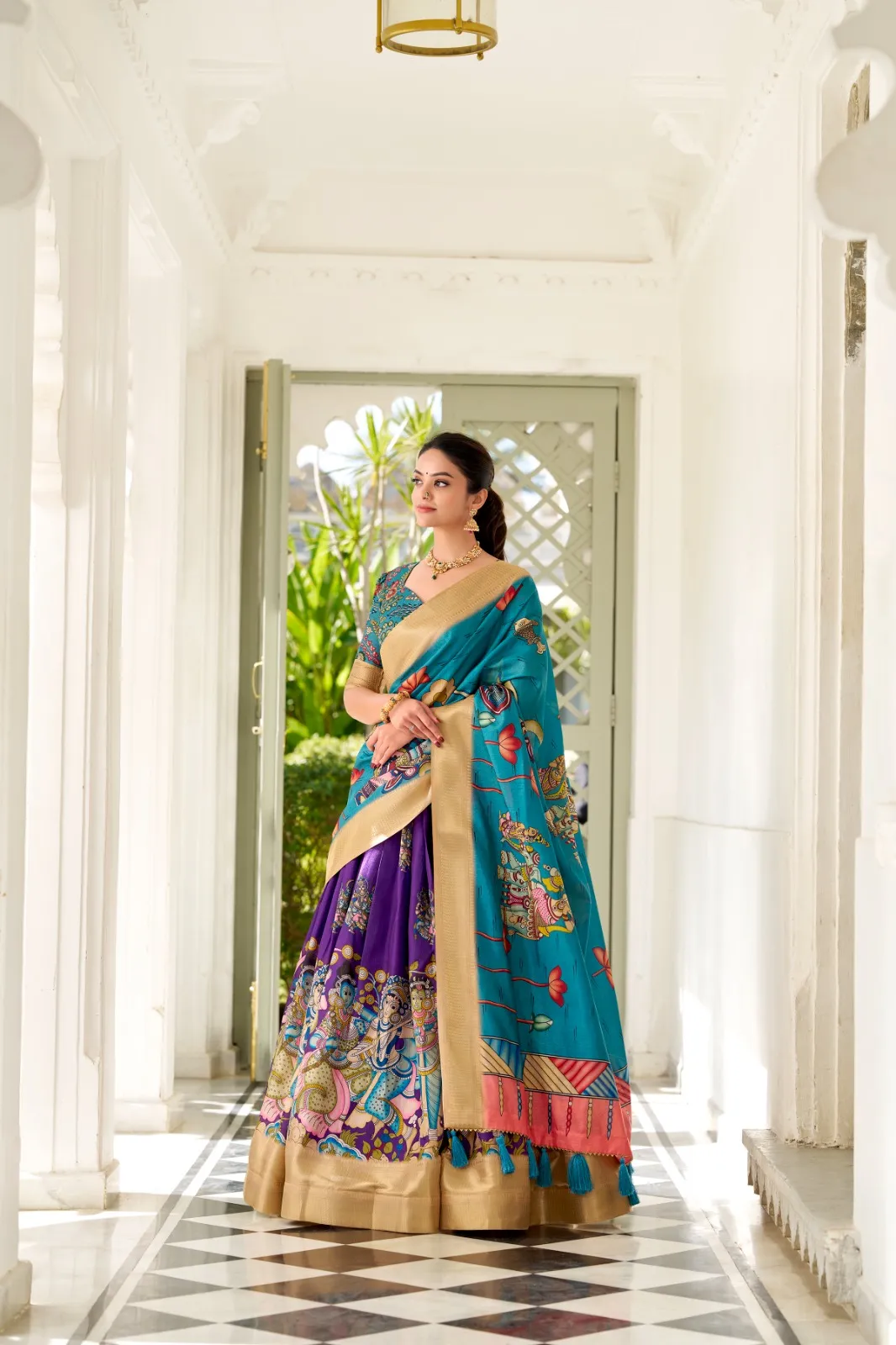 Kalamkari Printed Designer Trending Ethnic Lehenga Choli - Image 3