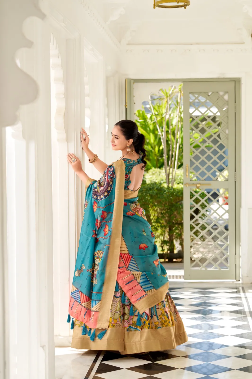 Kalamkari Printed Designer Trending Ethnic Lehenga Choli - Image 5