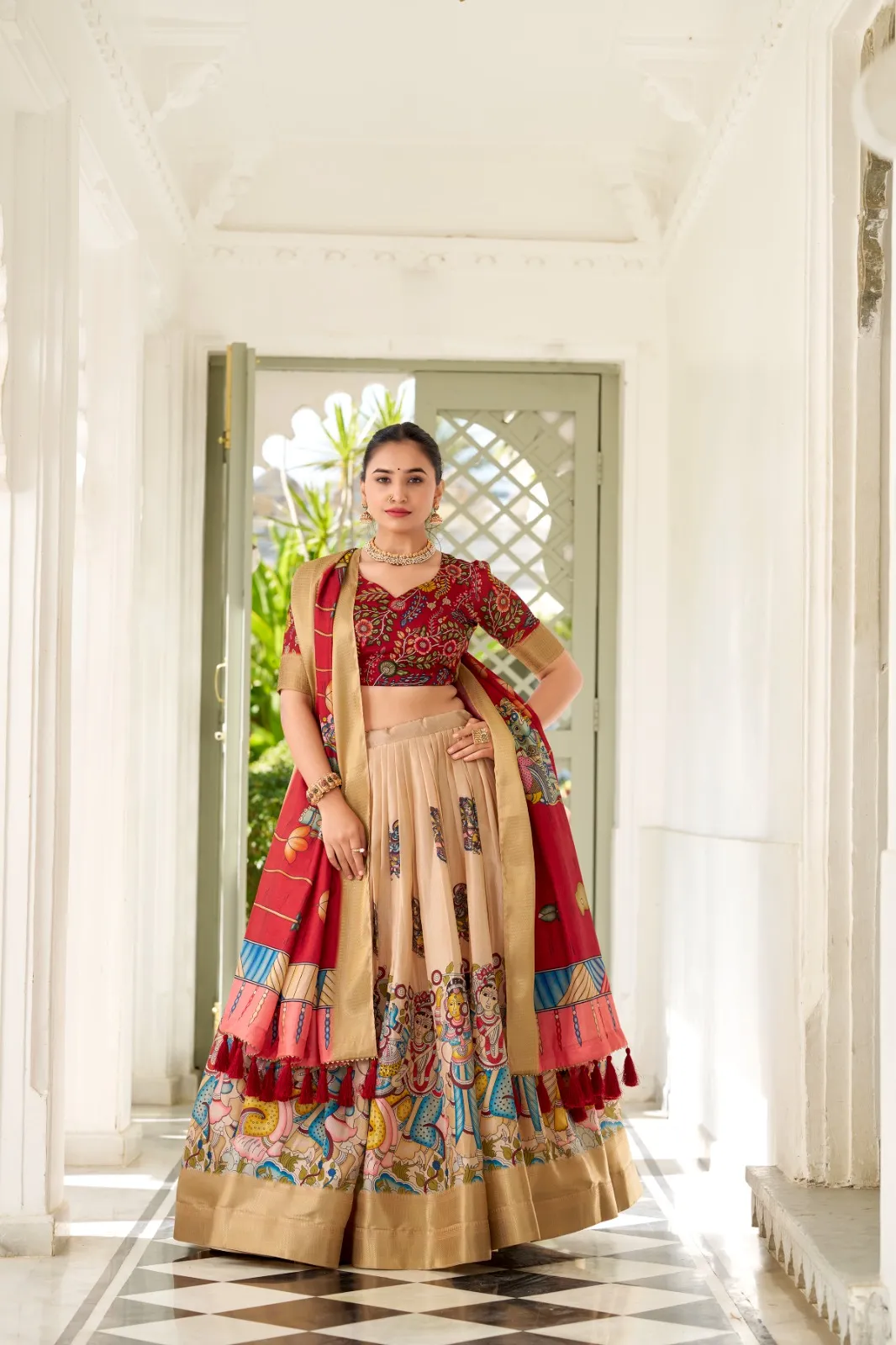 Kalamkari Printed Designer Trending Ethnic Lehenga Choli - Image 6