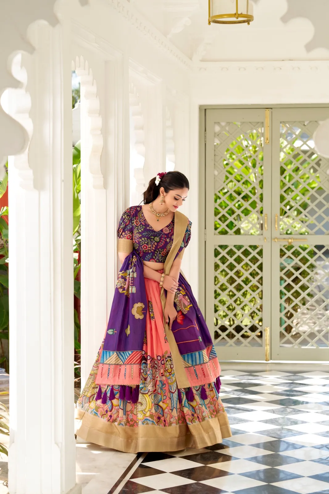 Kalamkari Printed Designer Trending Ethnic Lehenga Choli - Image 7