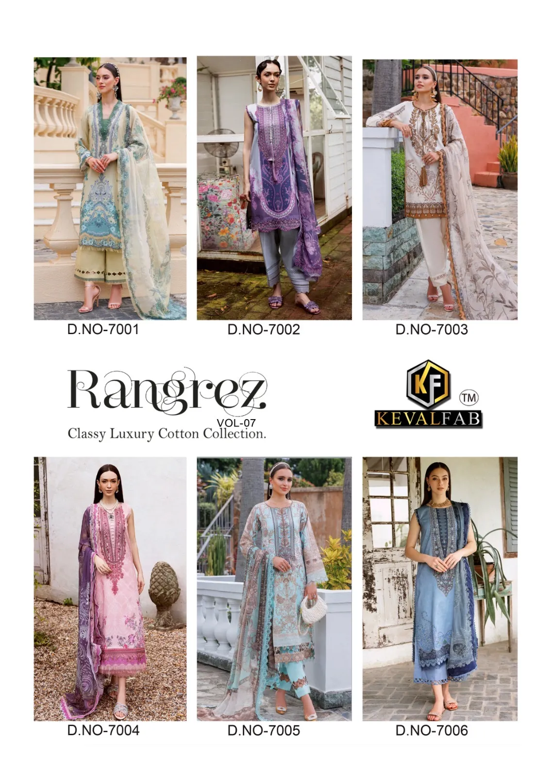 Wholesaler Of Kevalfab Rangrez Vol 7 Pakistani Style Cotton Printed Salwar Suit - Image 3