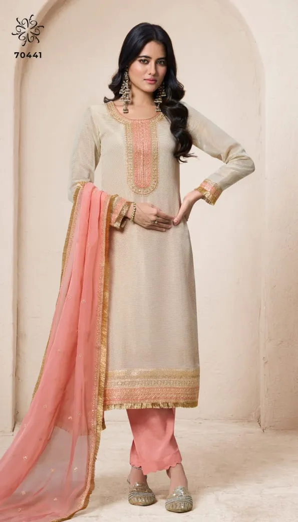 Kuleesh Sarla By Vinay Fashion Wholesaler Orgenza Ramzan Eid Wear Salwar Suit