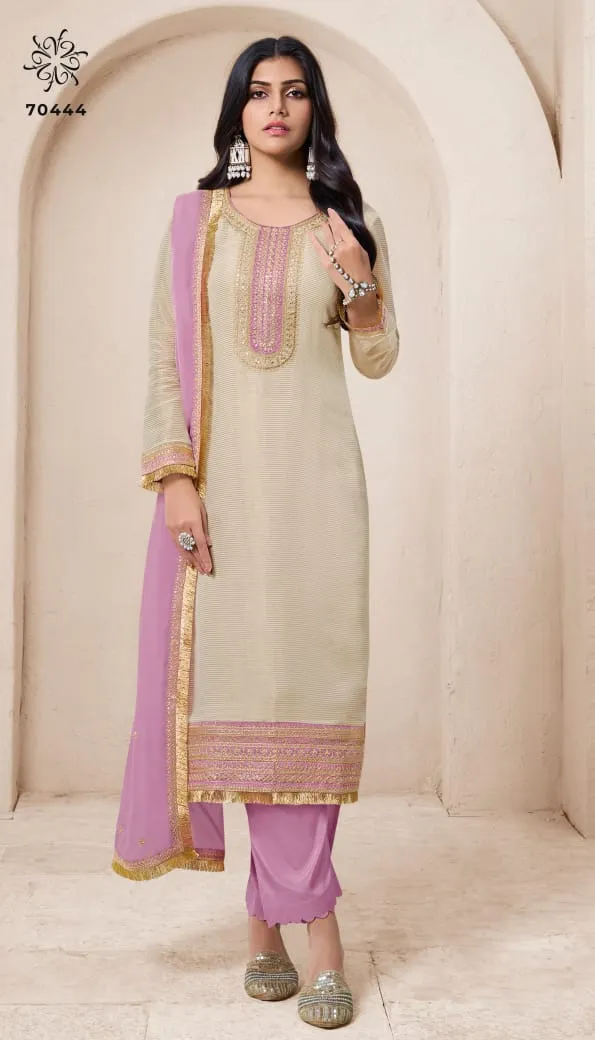 Kuleesh Sarla By Vinay Fashion Wholesaler Orgenza Ramzan Eid Wear Salwar Suit - Image 5