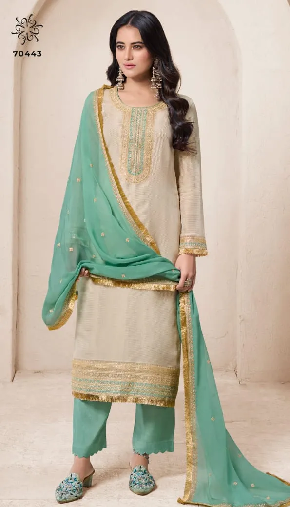 Kuleesh Sarla By Vinay Fashion Wholesaler Orgenza Ramzan Eid Wear Salwar Suit - Image 6