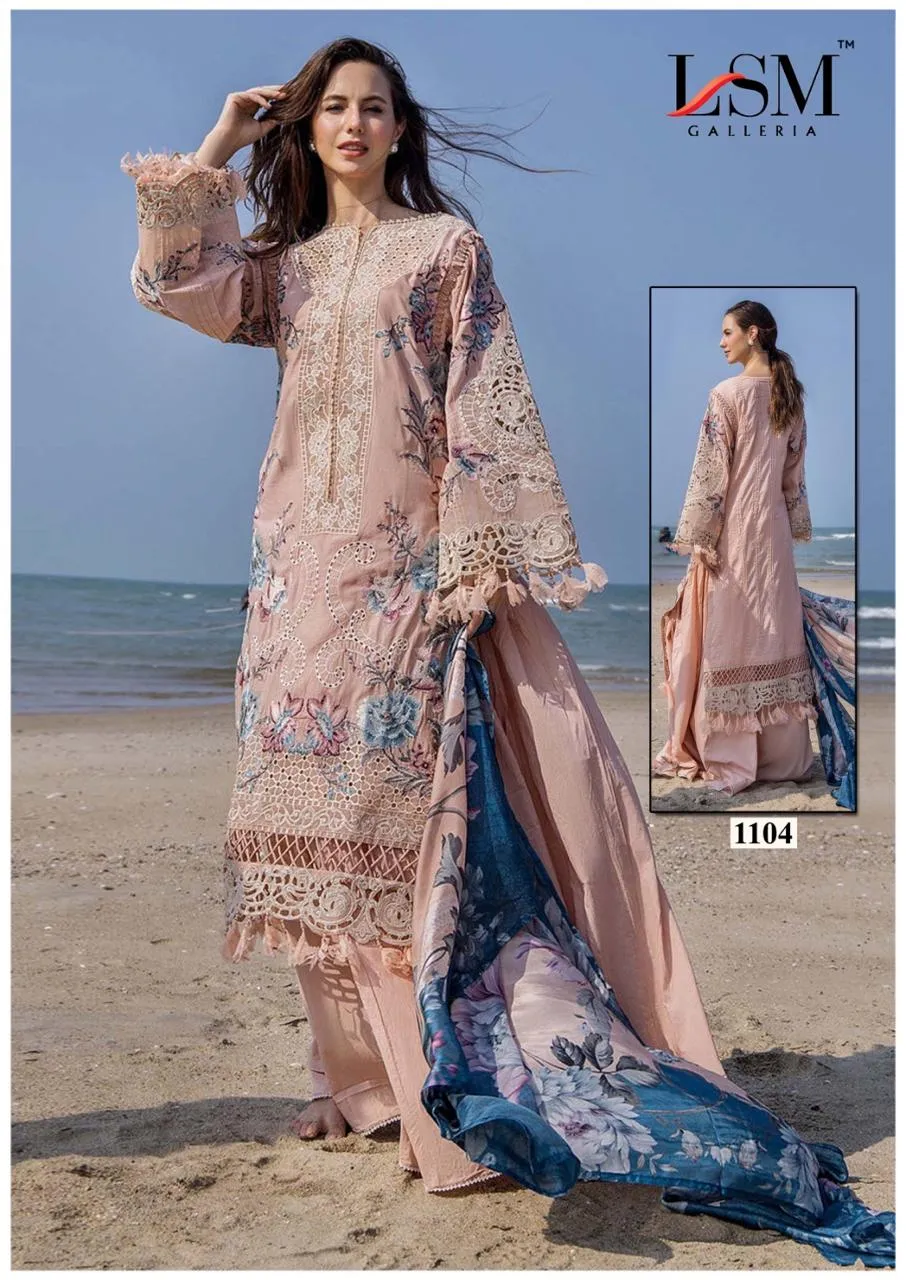 LSM Galleria Parian Dream Heavy Luxury Lawn Collection Vol. 11 Designer Pakistani Printer Cotton Suit - Image 6