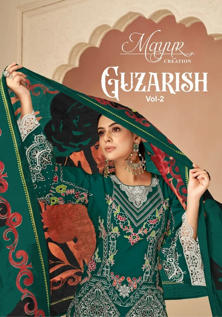 Pakistani Print Daily Wear Cotton Straight Salwar Suit Mayur Guzarish Vol 2 Ethnic Suits