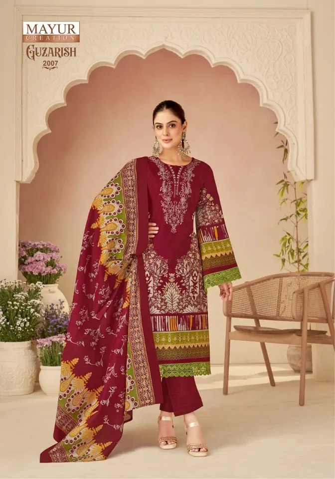 Pakistani Print Daily Wear Cotton Straight Salwar Suit Mayur Guzarish Vol 2 Ethnic Suits - Image 6