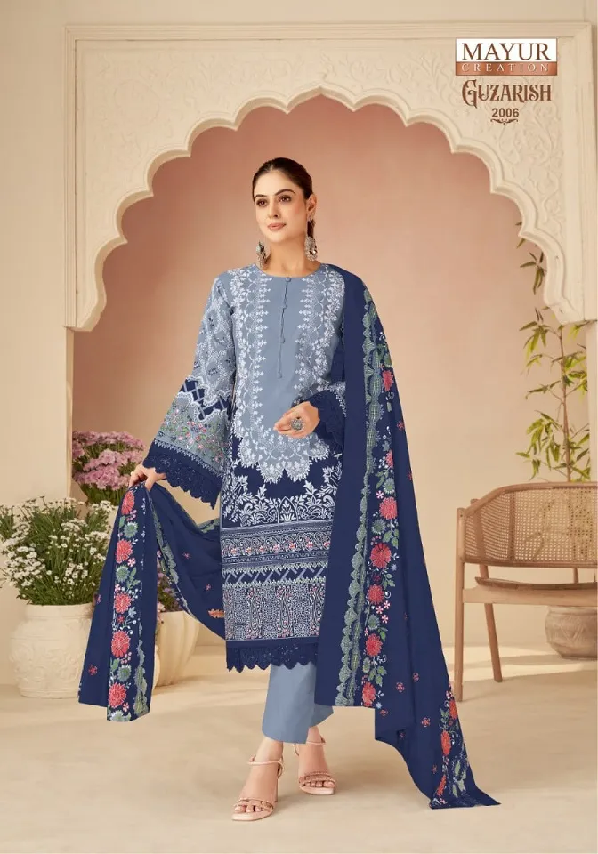 Pakistani Print Daily Wear Cotton Straight Salwar Suit Mayur Guzarish Vol 2 Ethnic Suits - Image 7
