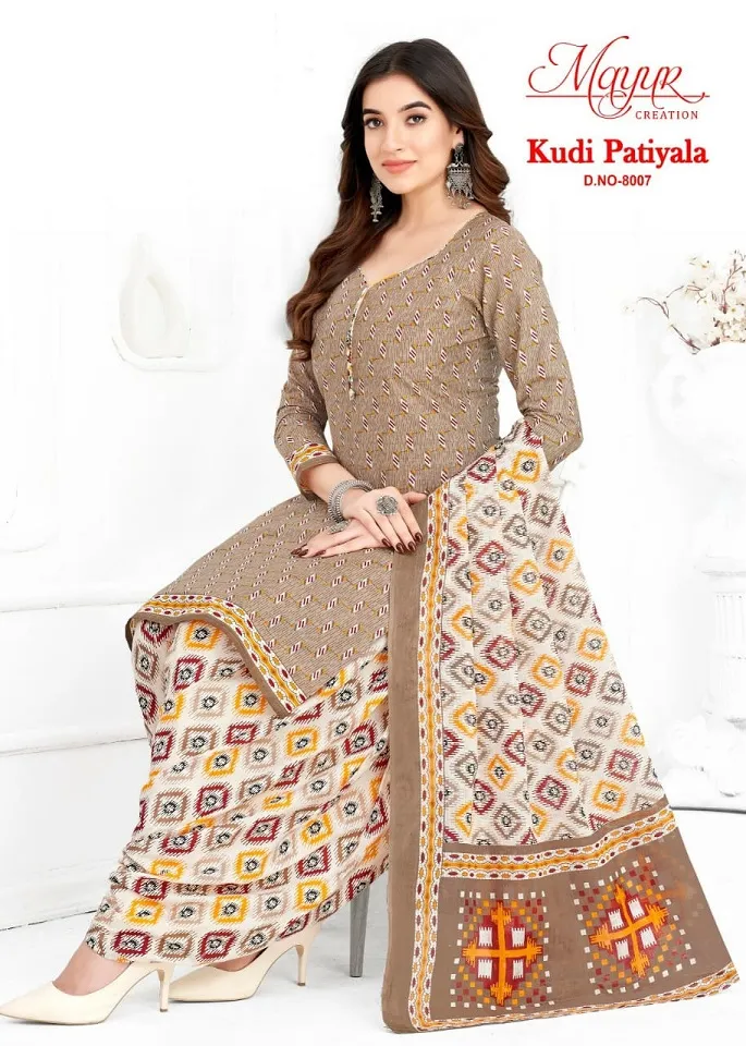 Mayur Kudi Patiyala Vol 8 Cotton Printed Patiala Salwar Suit Dailywear Wholesaler - Image 10