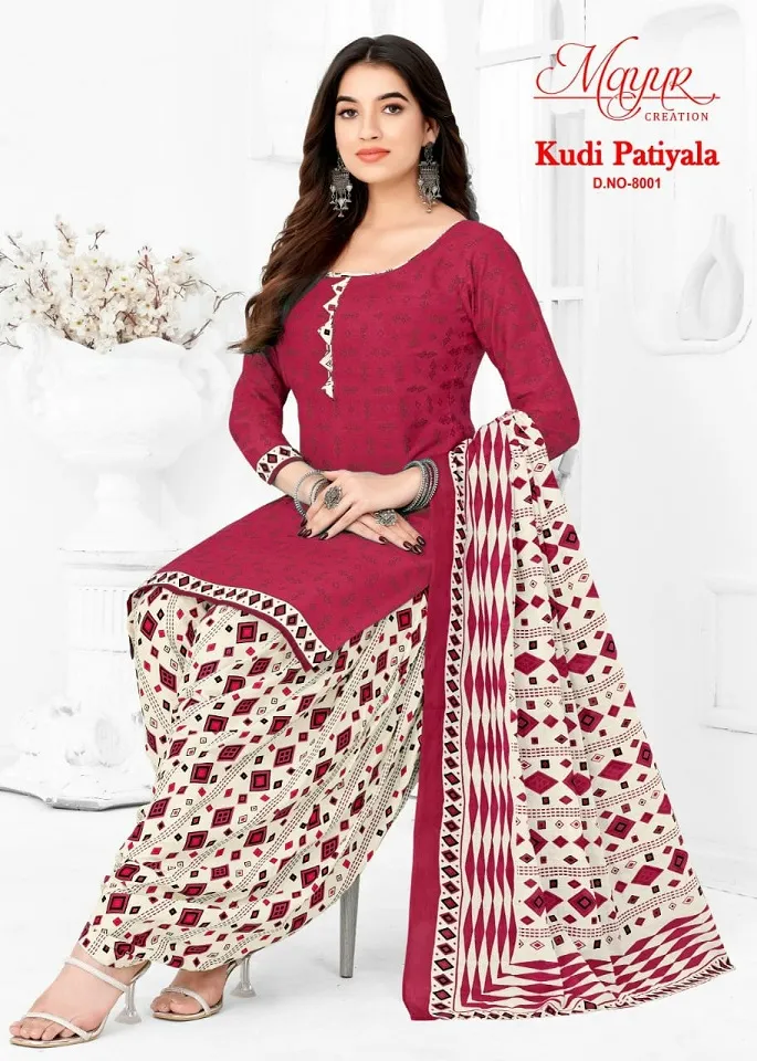 Mayur Kudi Patiyala Vol 8 Cotton Printed Patiala Salwar Suit Dailywear Wholesaler - Image 2