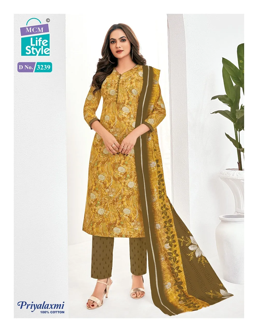 Cotton Printed Straight Salwar Suit MCM Priya Laxmi Vol 32 Catalogue Wholesaler - Image 9