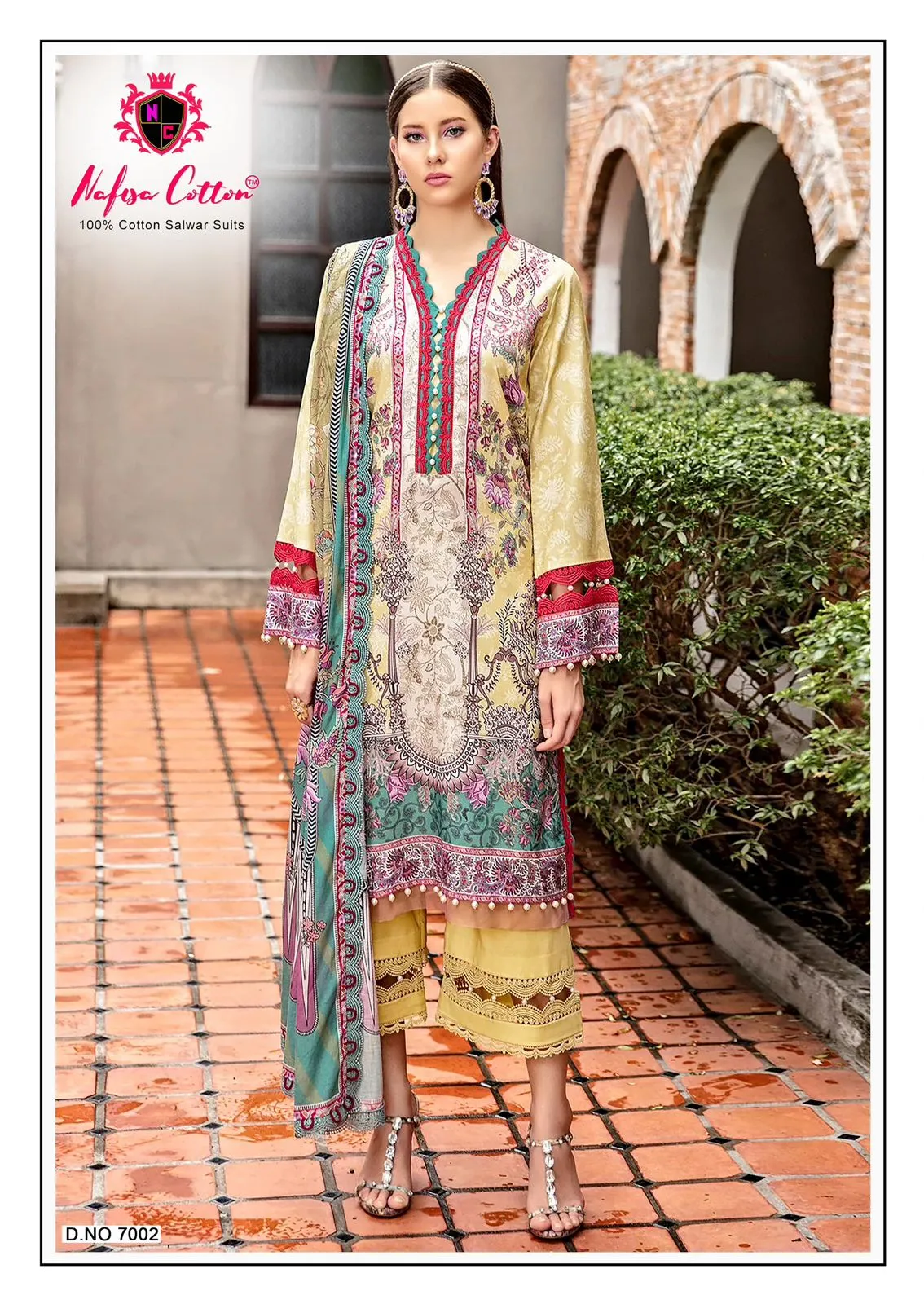 Soft Cotton Karachi Printed Pakistani Salwar Suit Nafisa Andaaz Vol 07 Supplier - Image 11