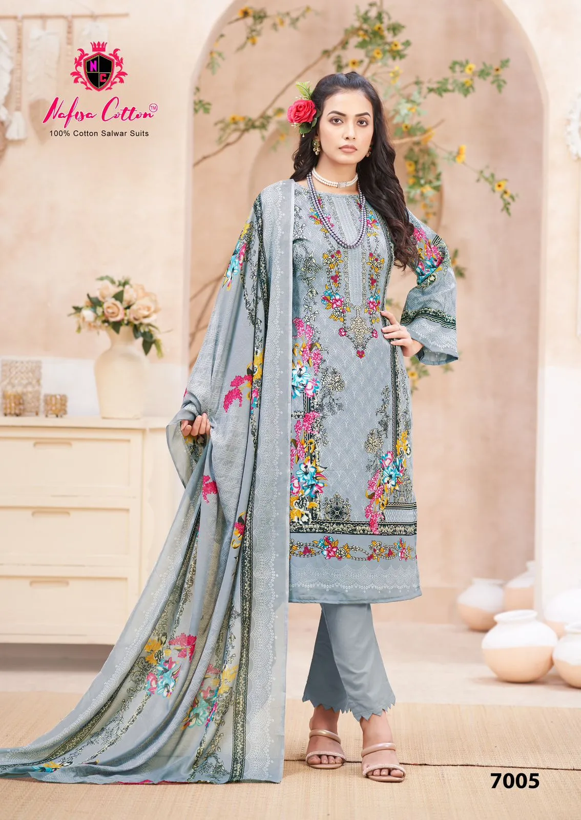 Nafisa Mahera Vol 07 Pakistani Print Cotton Unstitched Salwar Suit Wholesaler Ramzan Eid Fashion - Image 6