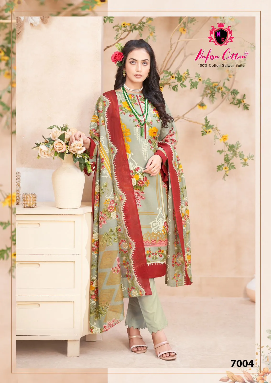 Nafisa Mahera Vol 07 Pakistani Print Cotton Unstitched Salwar Suit Wholesaler Ramzan Eid Fashion - Image 7