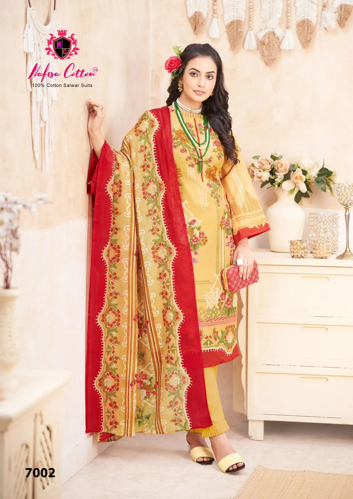 Nafisa Mahera Vol 07 Pakistani Print Cotton Unstitched Salwar Suit Wholesaler Ramzan Eid Fashion - Image 9