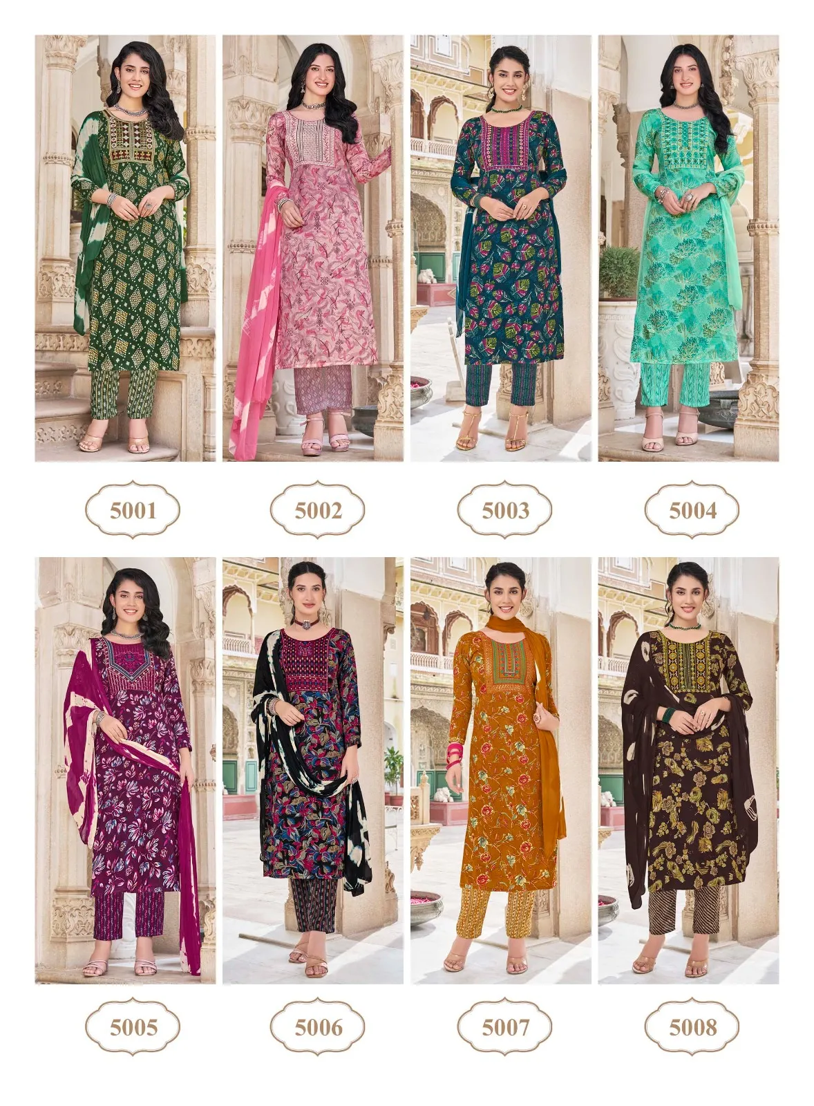 Fully Stitched Kurti Pant Dupatta Set Navkar Sofiya Vol 5 Catalogue Wholesaler - Image 4