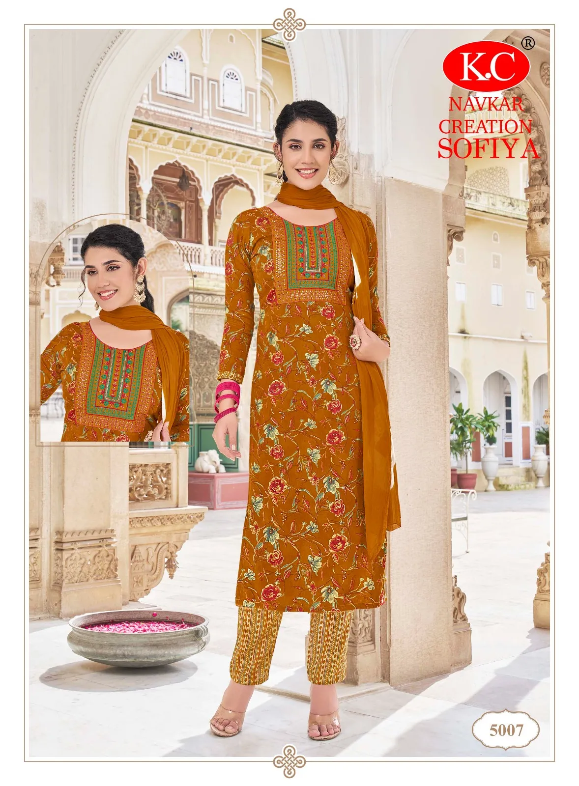 Fully Stitched Kurti Pant Dupatta Set Navkar Sofiya Vol 5 Catalogue Wholesaler - Image 6