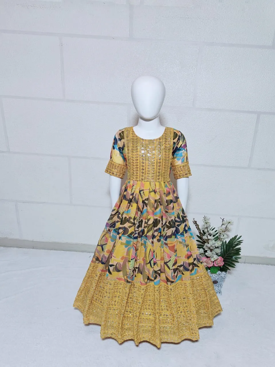 Party Wear Designer Kids Gown - Image 2