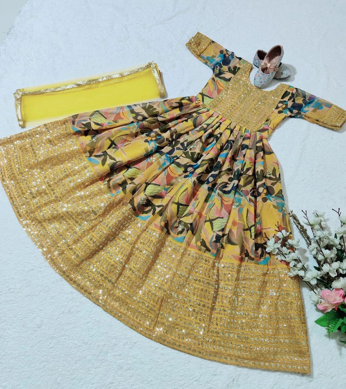 Party Wear Designer Kids Gown - Image 3
