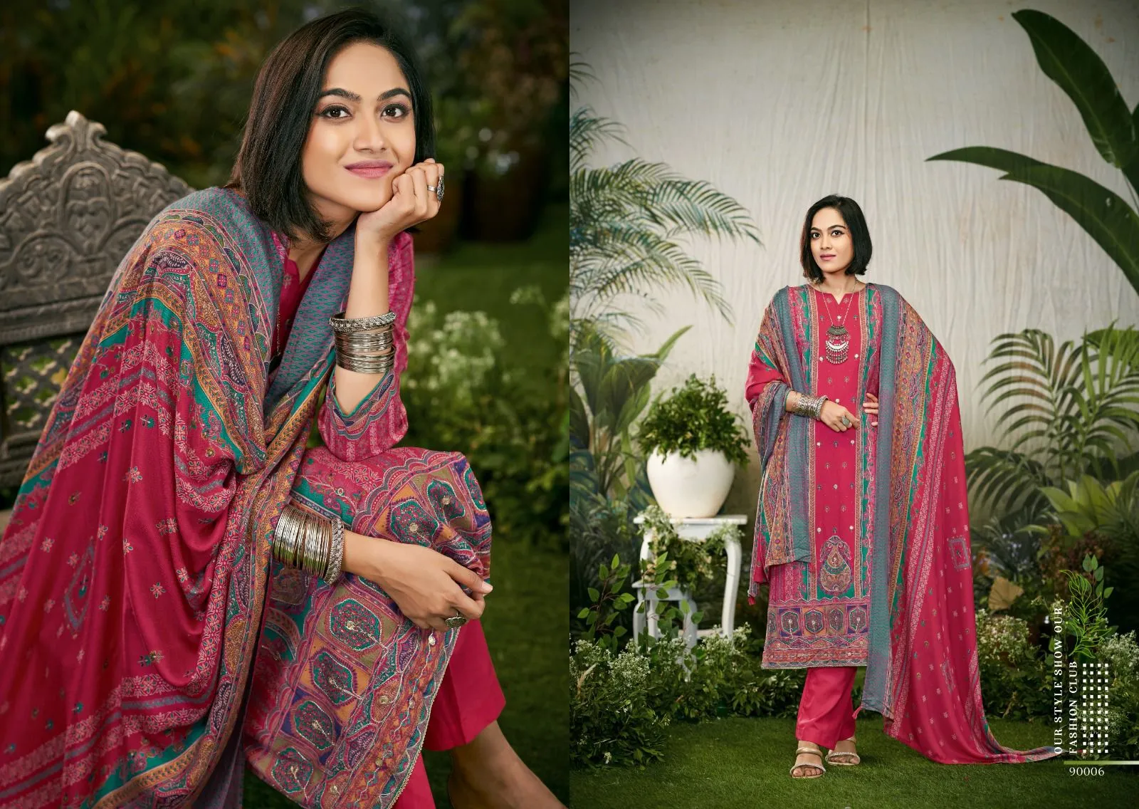 Pure Pashmina Handwork Suit Winter Wear Suit Nishant Fashion Jhalak Vol-2 - Image 5