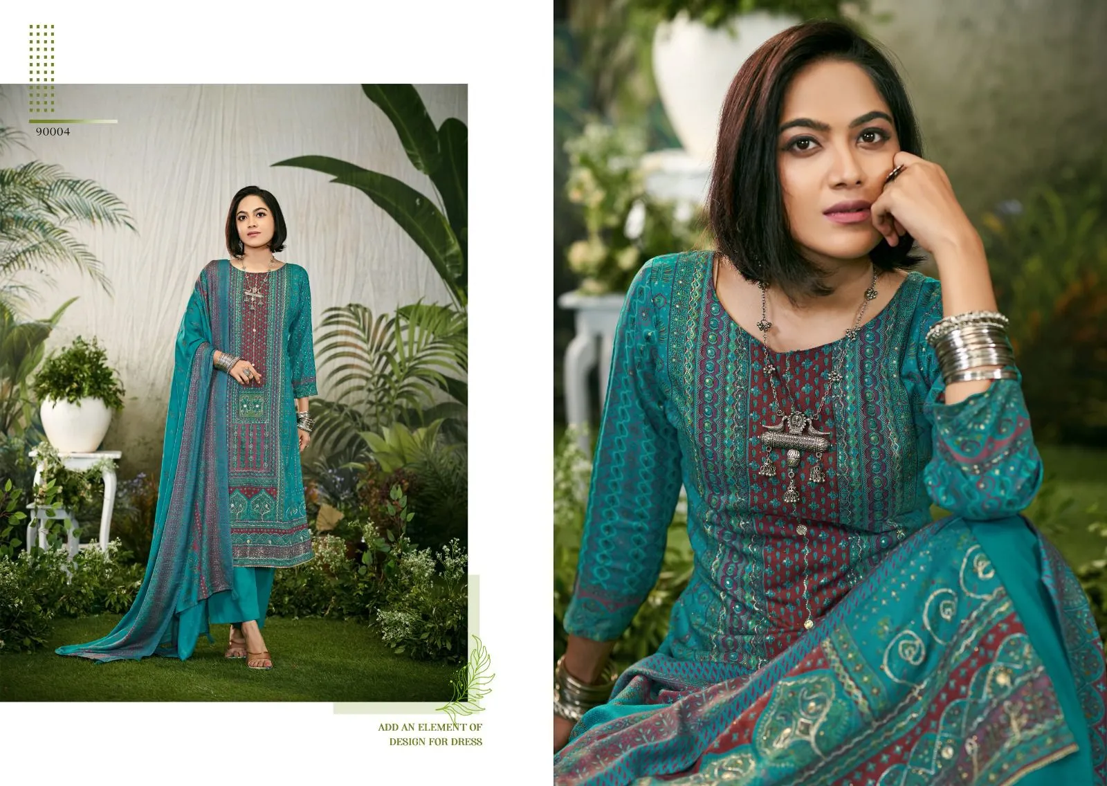 Pure Pashmina Handwork Suit Winter Wear Suit Nishant Fashion Jhalak Vol-2 - Image 6