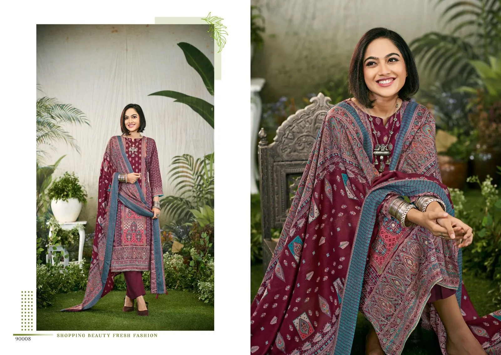 Pure Pashmina Handwork Suit Winter Wear Suit Nishant Fashion Jhalak Vol-2 - Image 7