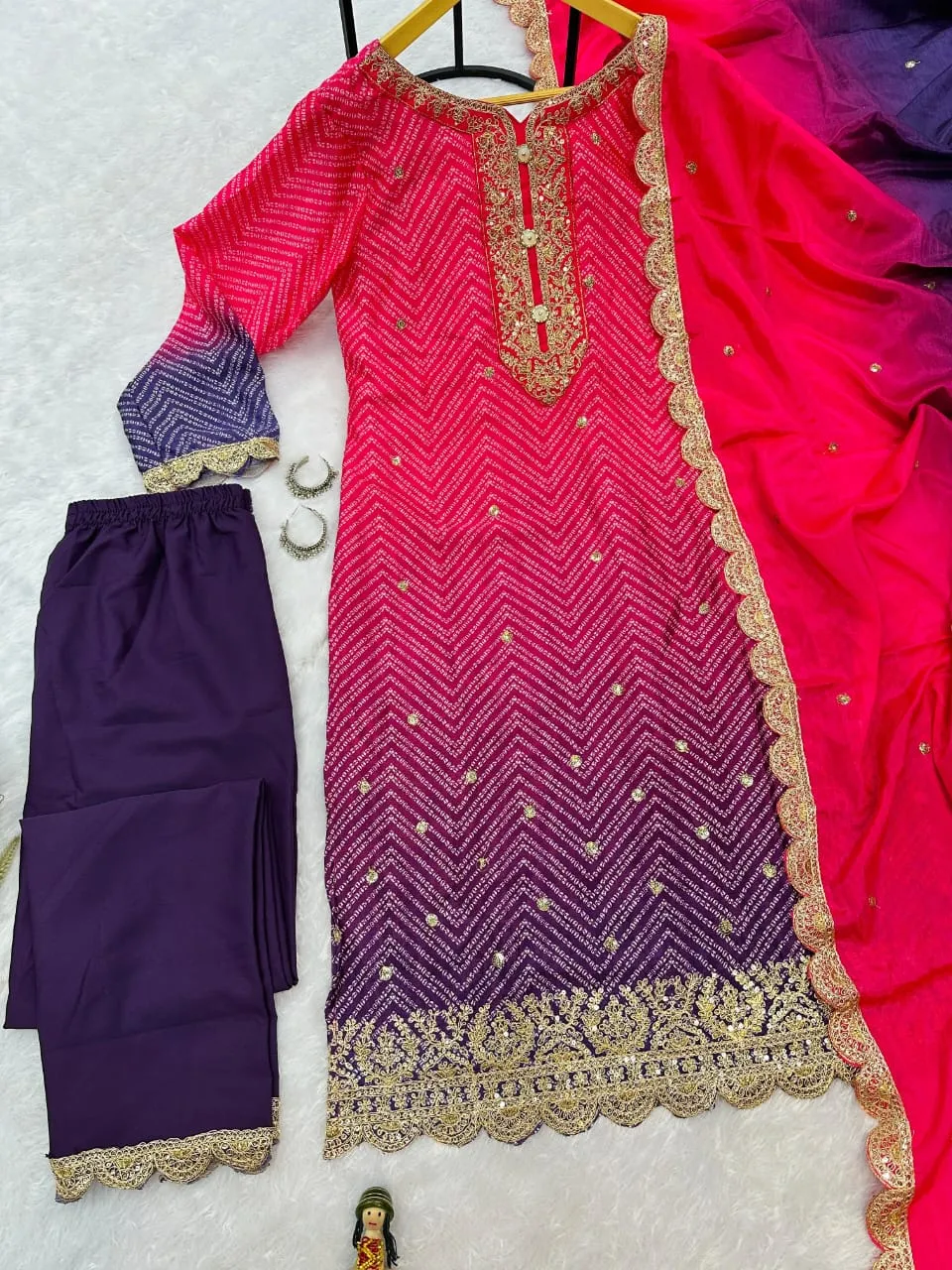 Shilpa Sheety Designer Festival Special Ethnic Kurti with Dupatta and Pant - Image 6
