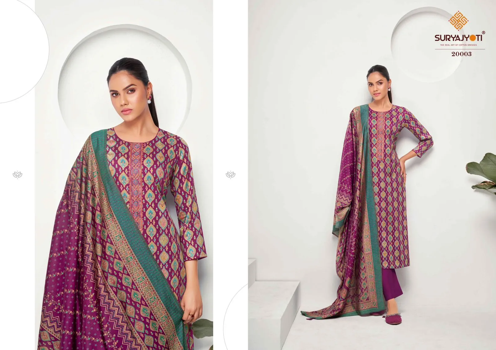 Suryajyoti Kalki Vol 20 Jaam Satin Neck Embroidery Ethnic Suit Wholesaler - Image 10