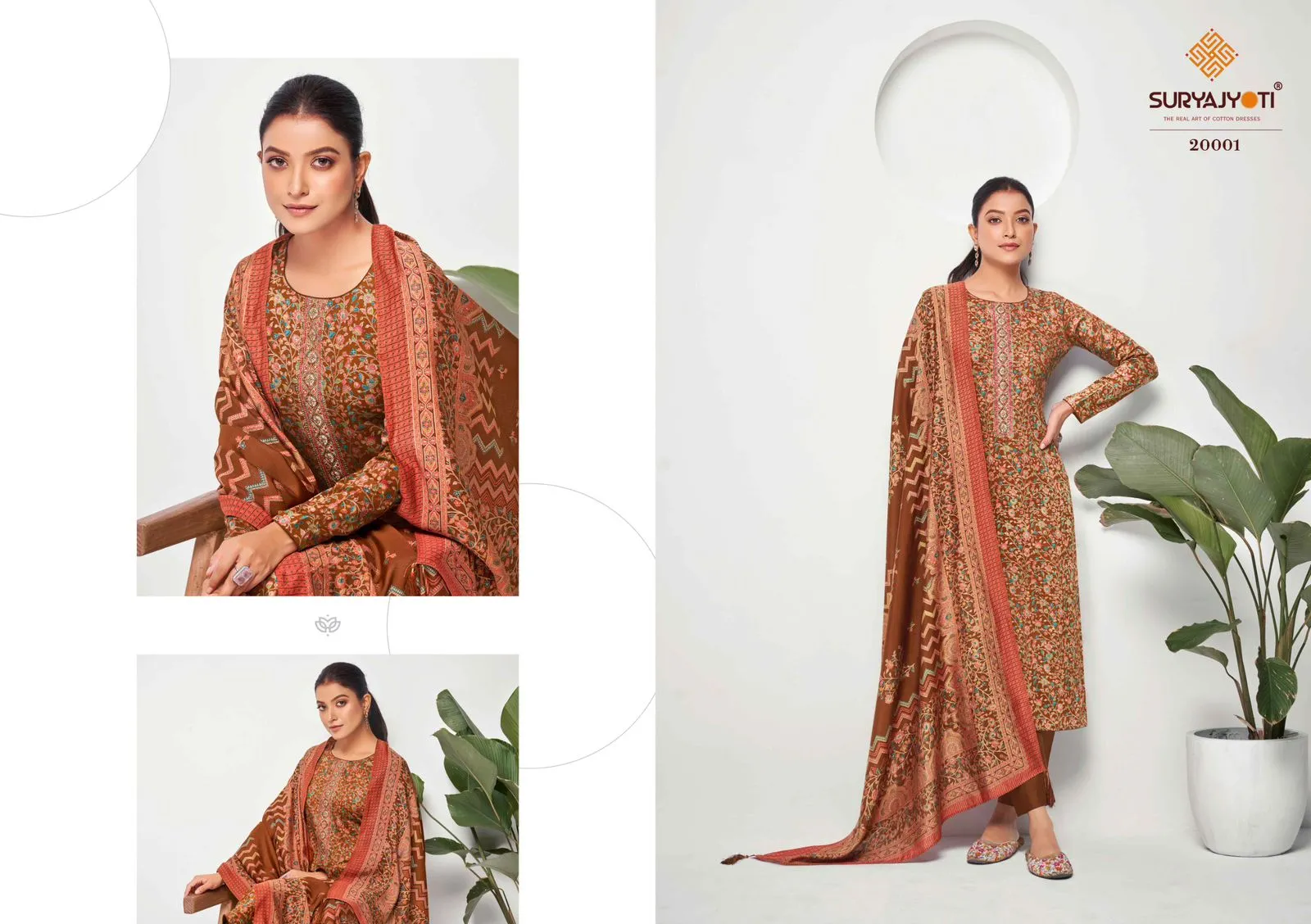 Suryajyoti Kalki Vol 20 Jaam Satin Neck Embroidery Ethnic Suit Wholesaler - Image 5
