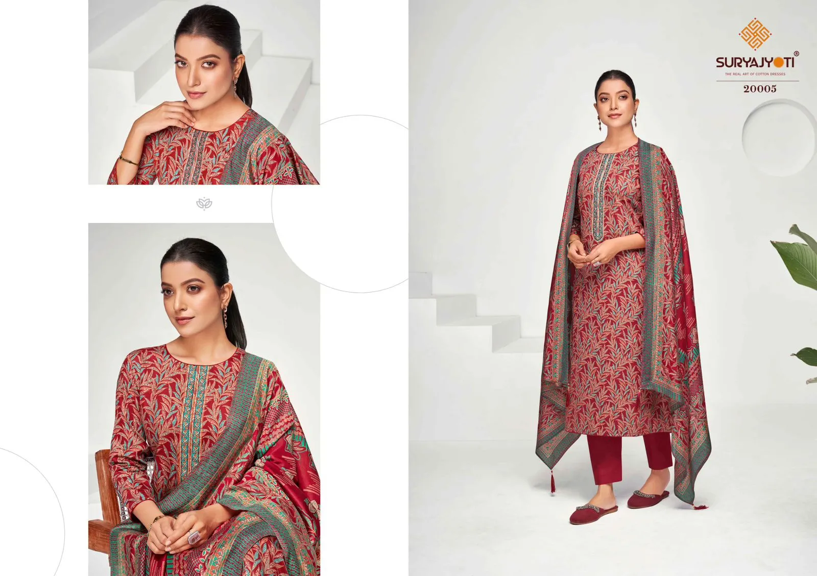 Suryajyoti Kalki Vol 20 Jaam Satin Neck Embroidery Ethnic Suit Wholesaler - Image 8