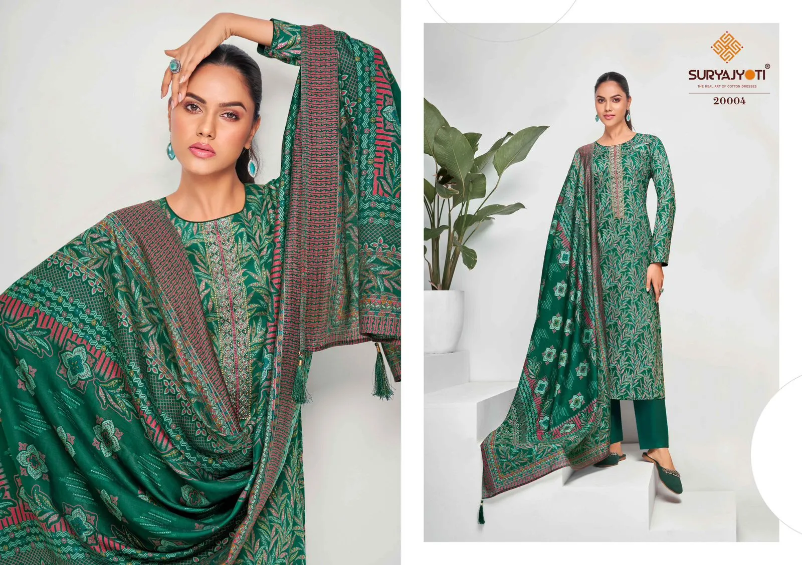 Suryajyoti Kalki Vol 20 Jaam Satin Neck Embroidery Ethnic Suit Wholesaler - Image 9