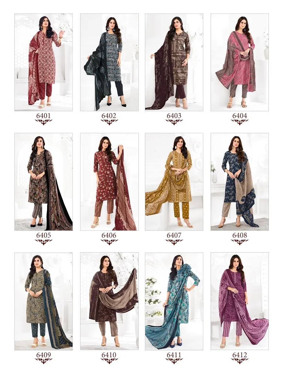 Suryajyoti Trendy Cotton Vol 64 Unstitched Cotton Pant Style Salwar Suit Wholesaler Summer Wear - Image 8