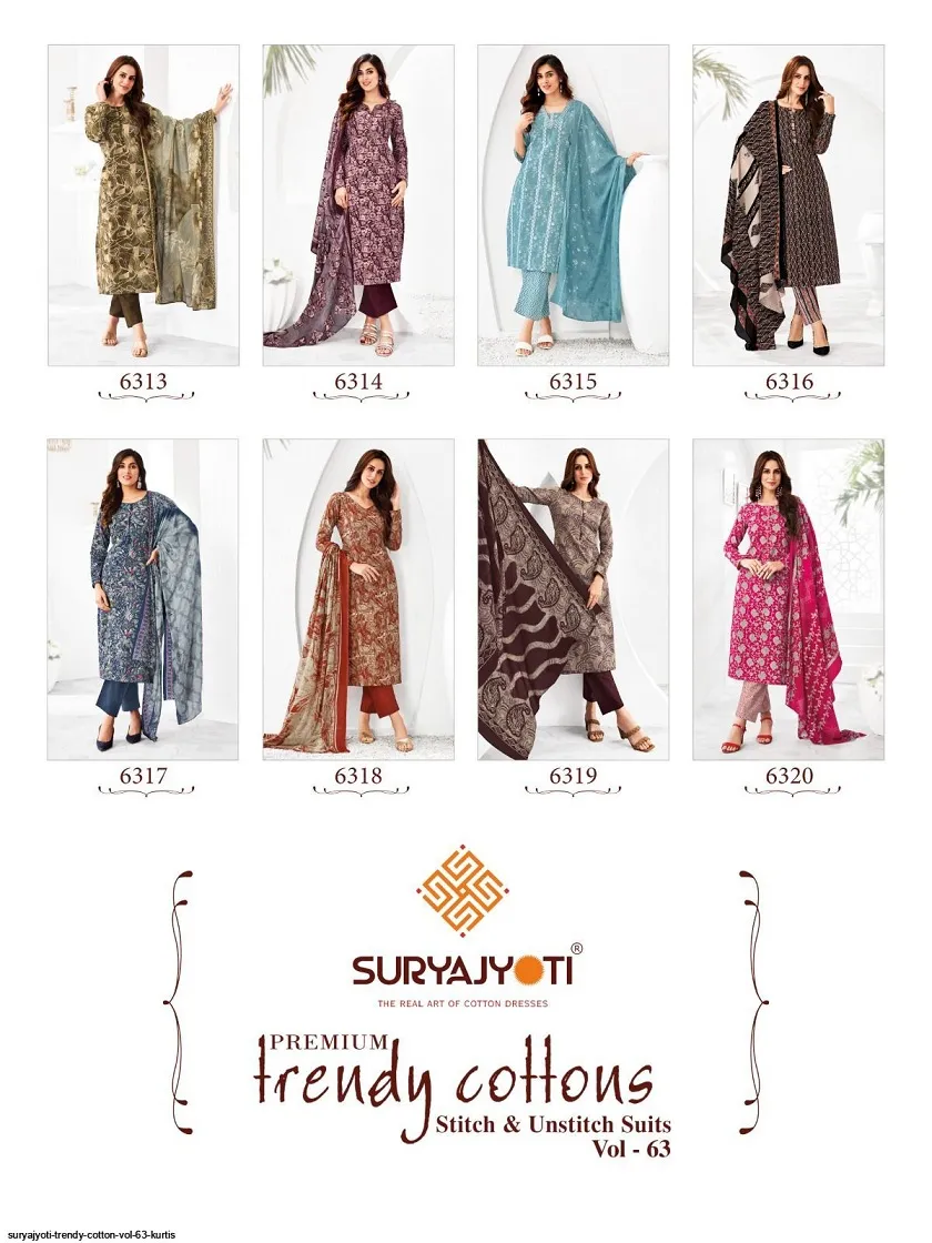 Suryajyoti Trendy Vol 63 Big Size Straight Cotton Printed Salwar Suit Wholesale Catalogue Supplier - Image 7