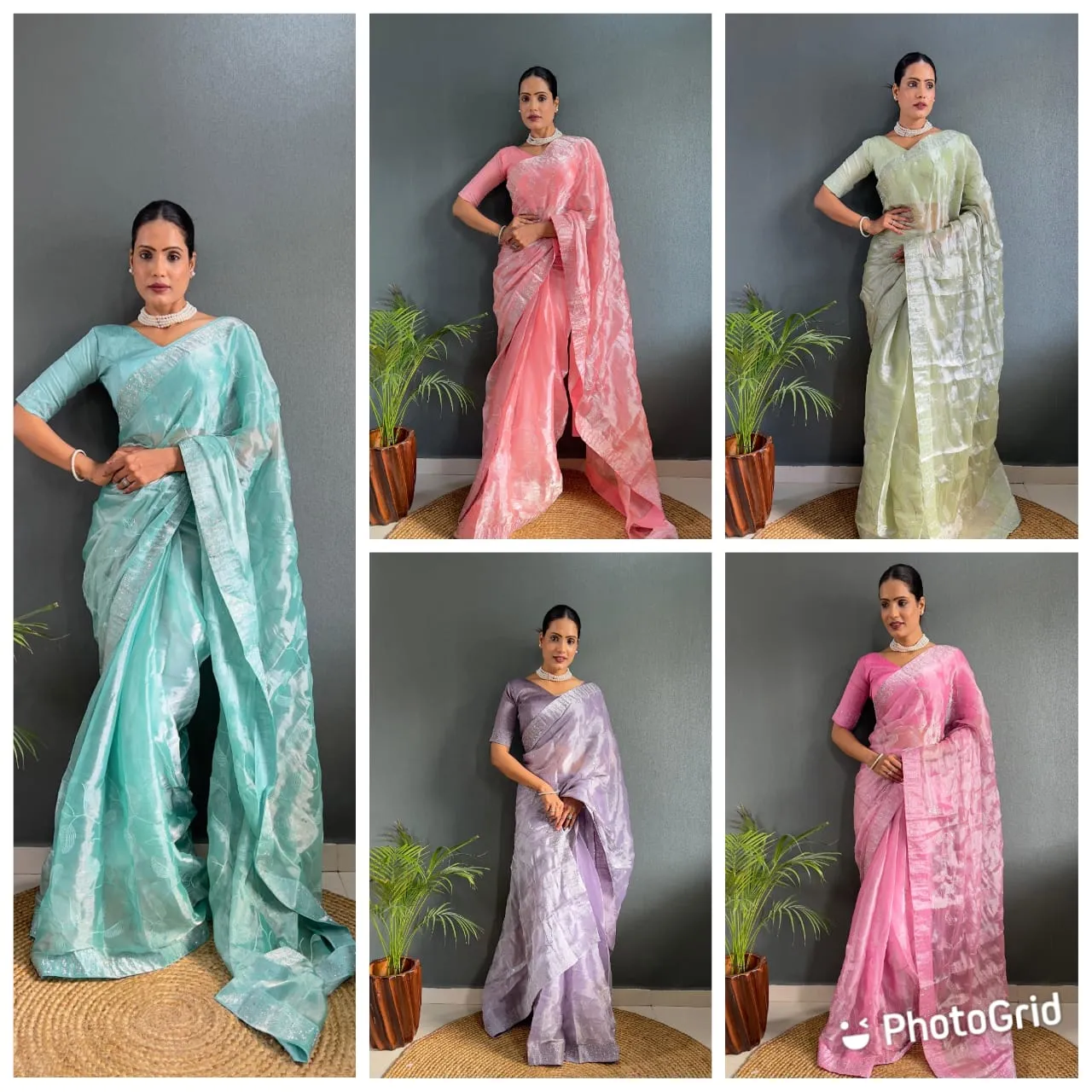 Trending Burburry Silk Border Ready To Wear Saree - Image 3