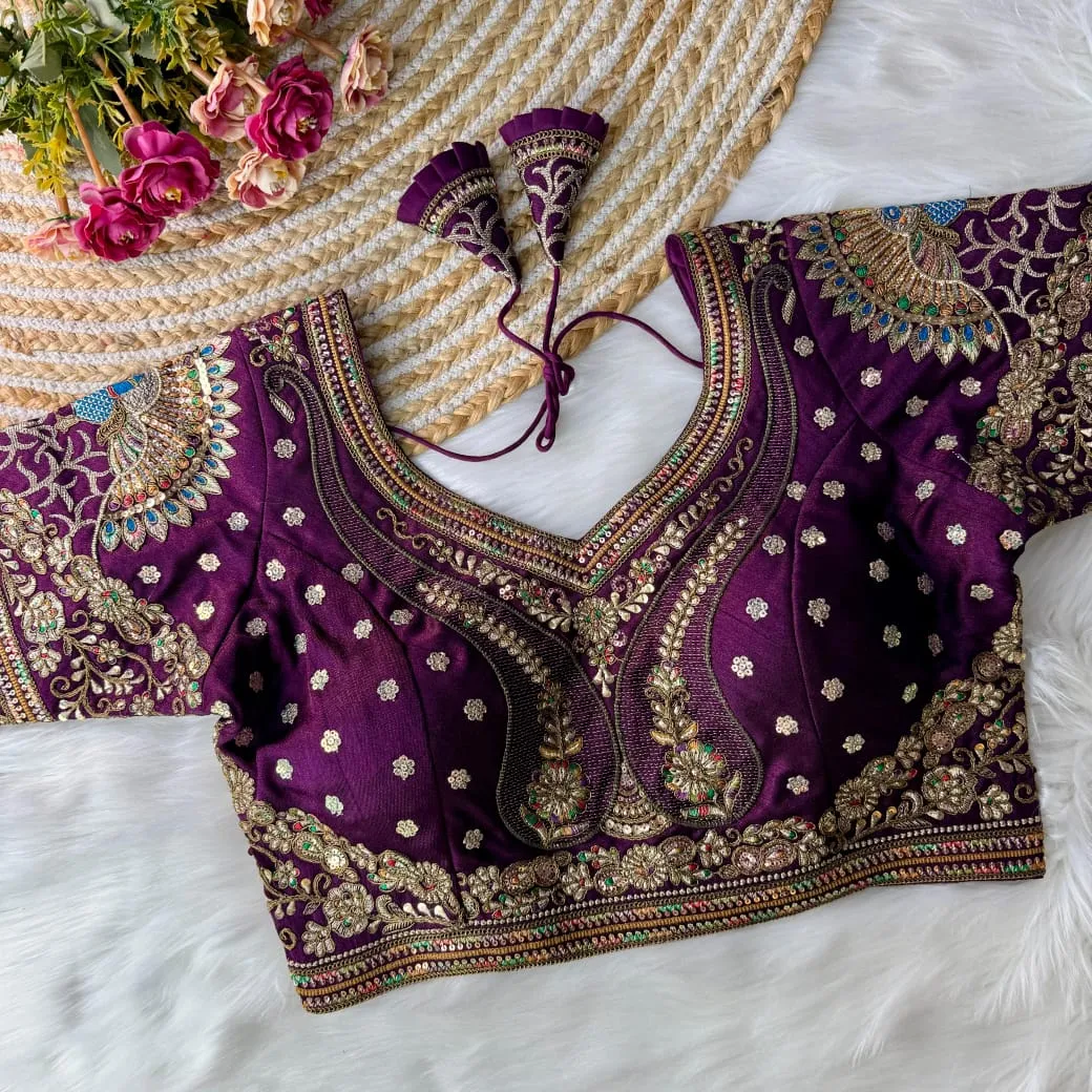 Wedding Wear Silk Readymade Blouse