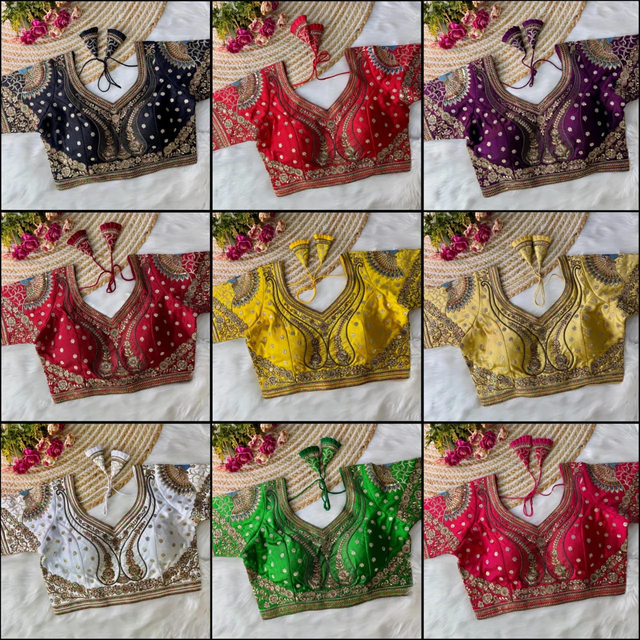 Wedding Wear Silk Readymade Blouse - Image 2